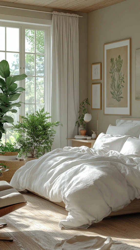 灰色墙面木地板卧室