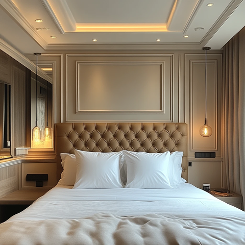 黑色镜面床头墙板