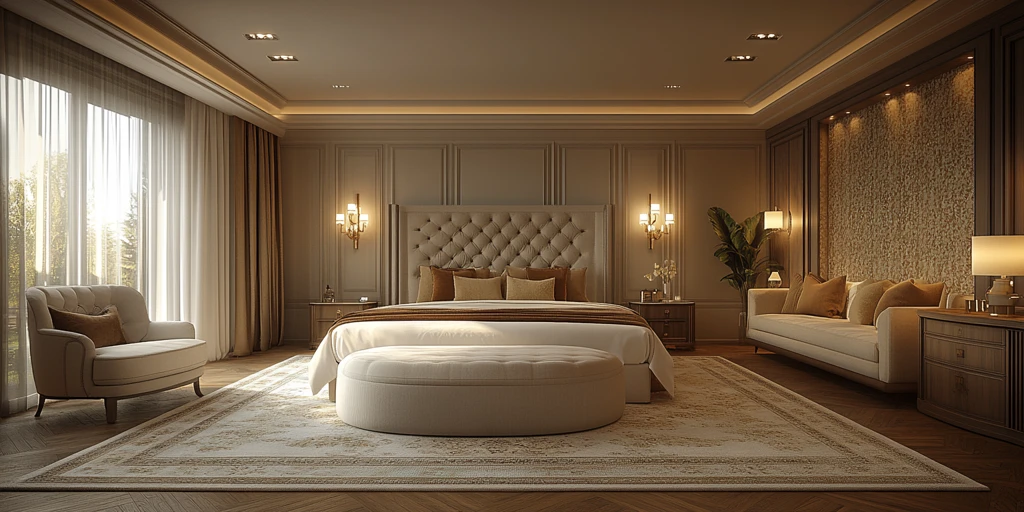 豪华卧室布置