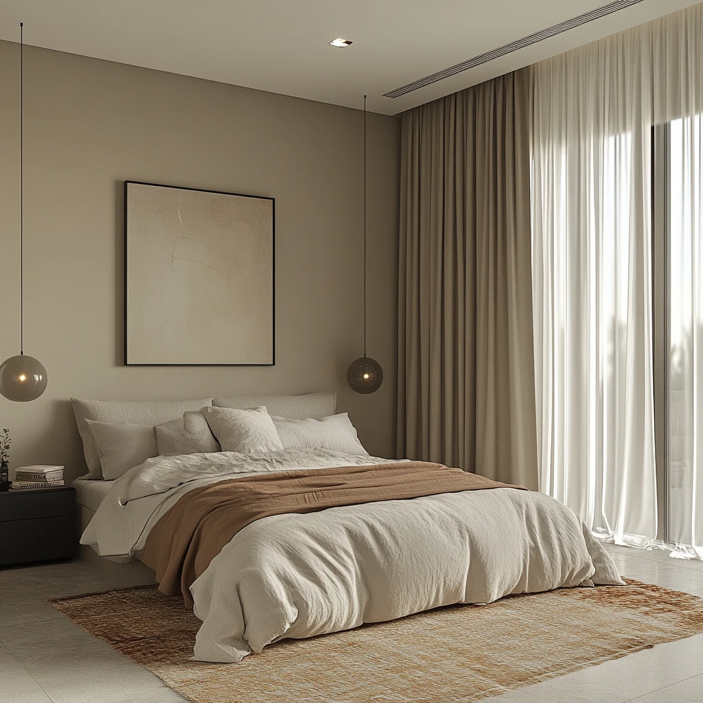 中性简约卧室