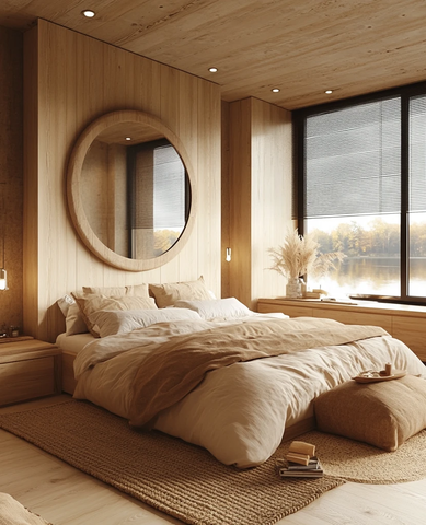 木板镜面卧室