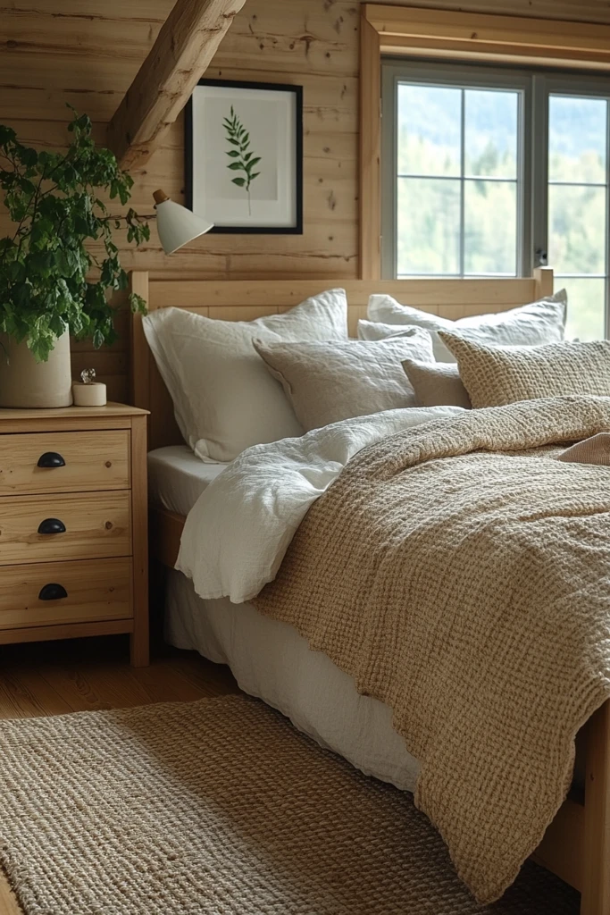 桦木床头柜套组