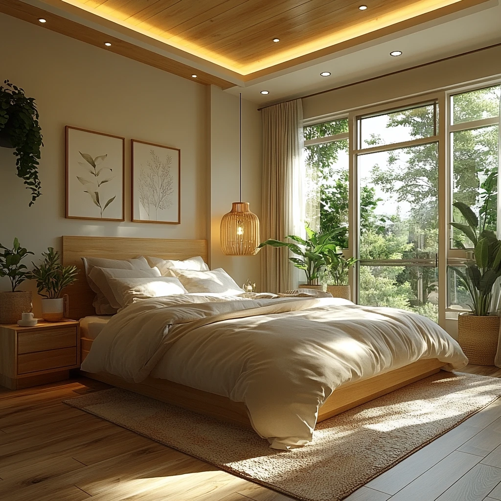 明亮卧室空环境