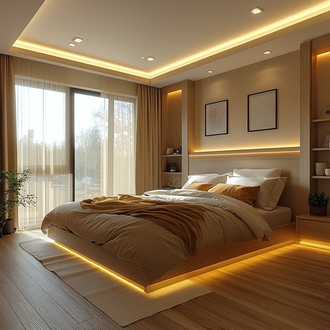 明亮卧室空环境