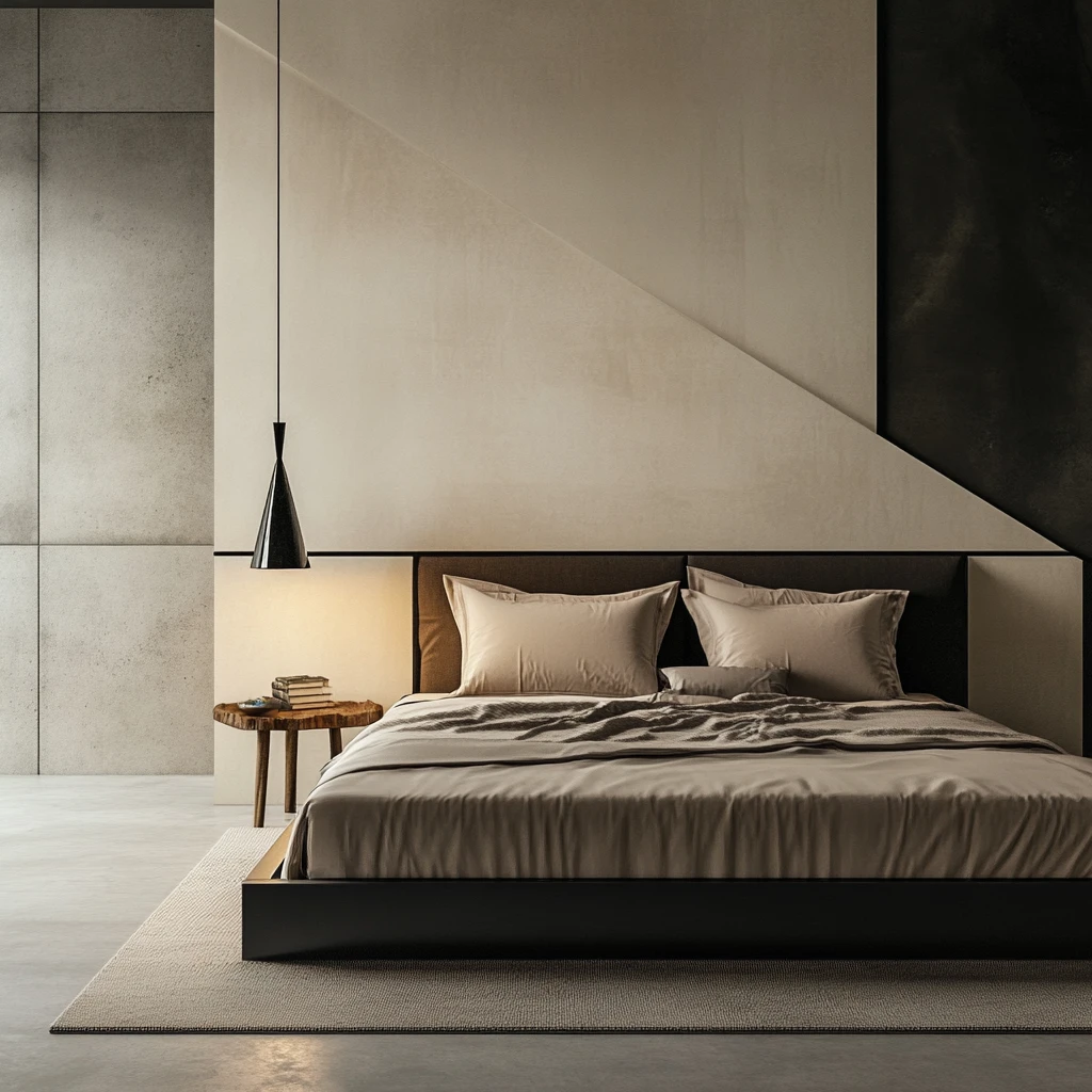 床和现代墙设计