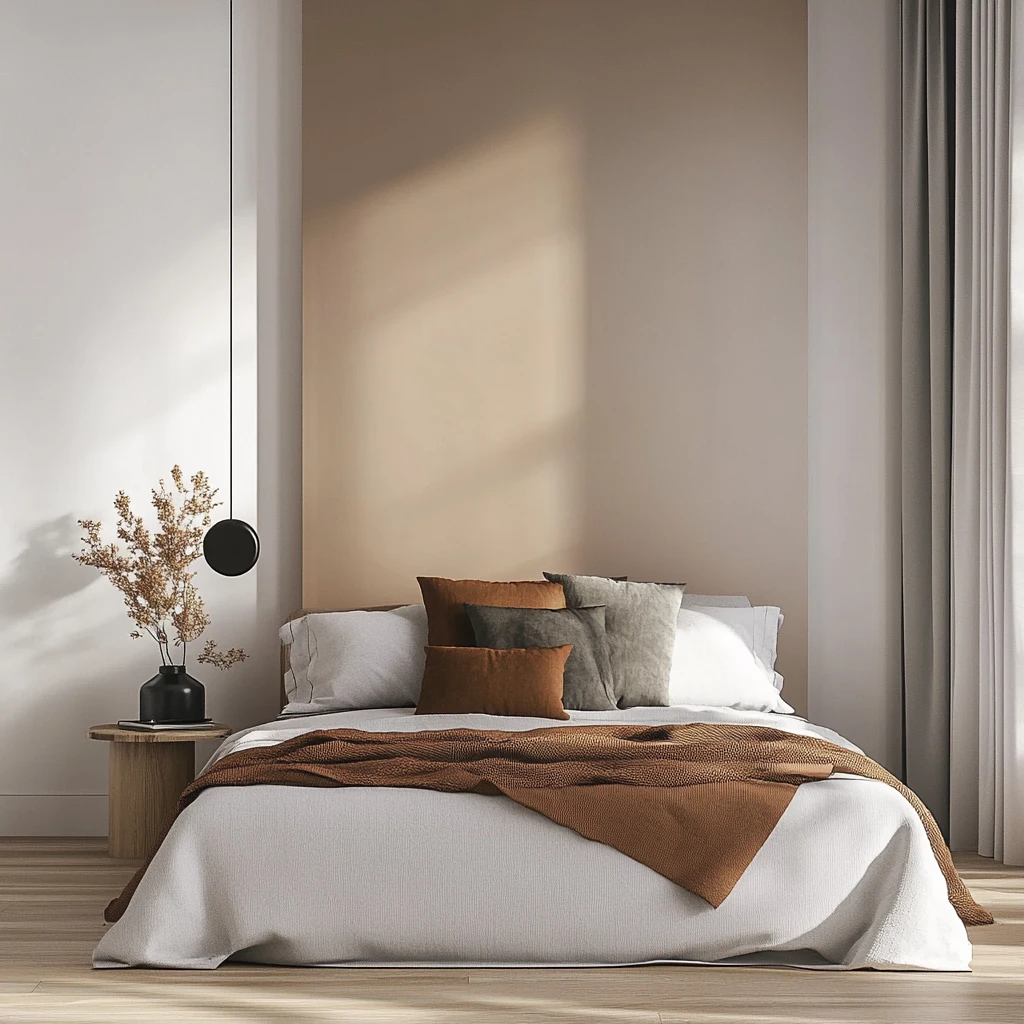 床和现代墙设计