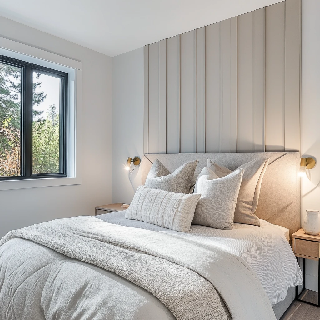 床和现代墙设计