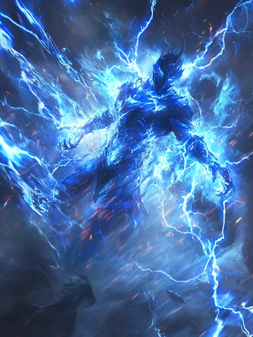 蓝闪电蓝焰环绕
