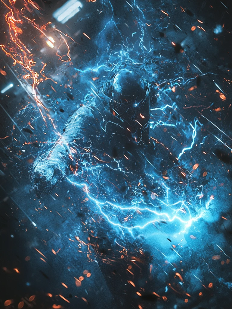 蓝闪电蓝焰环绕