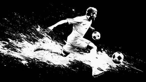 黑白足球球员
