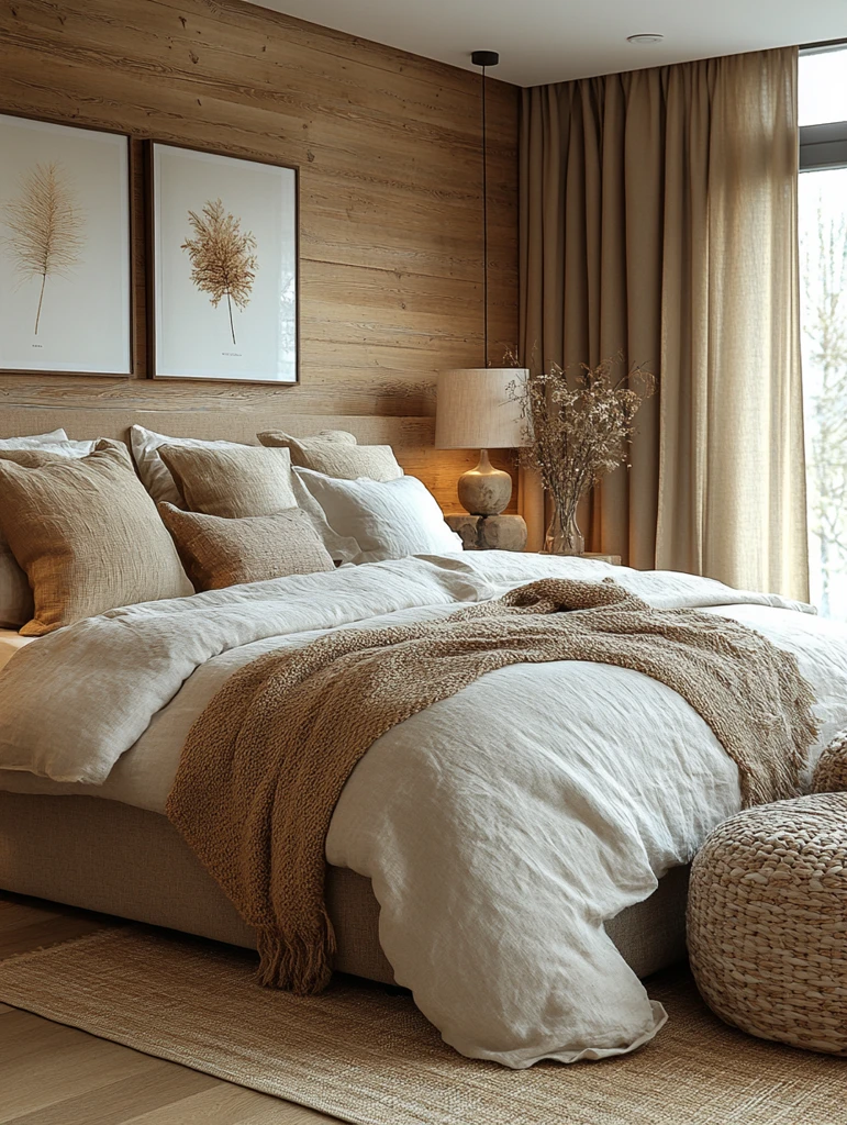 木质北欧客厅卧室