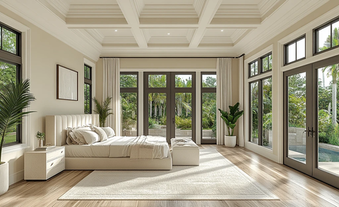 奶油色卧室空间