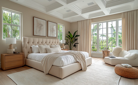 奶油色卧室空间