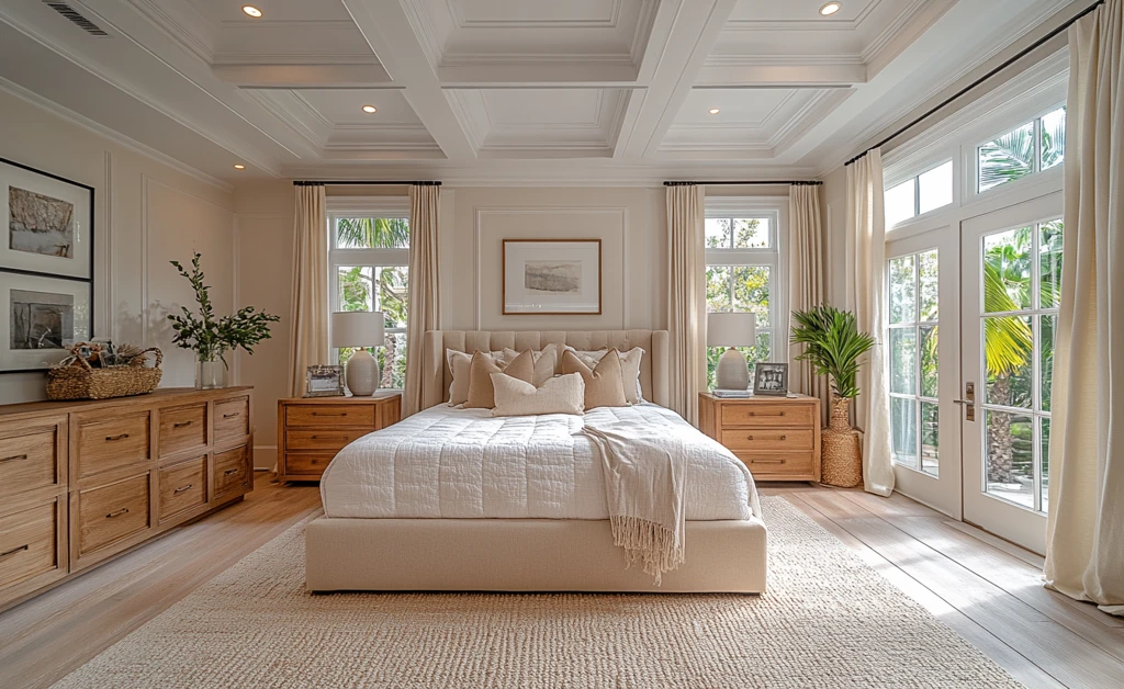 奶油色卧室空间