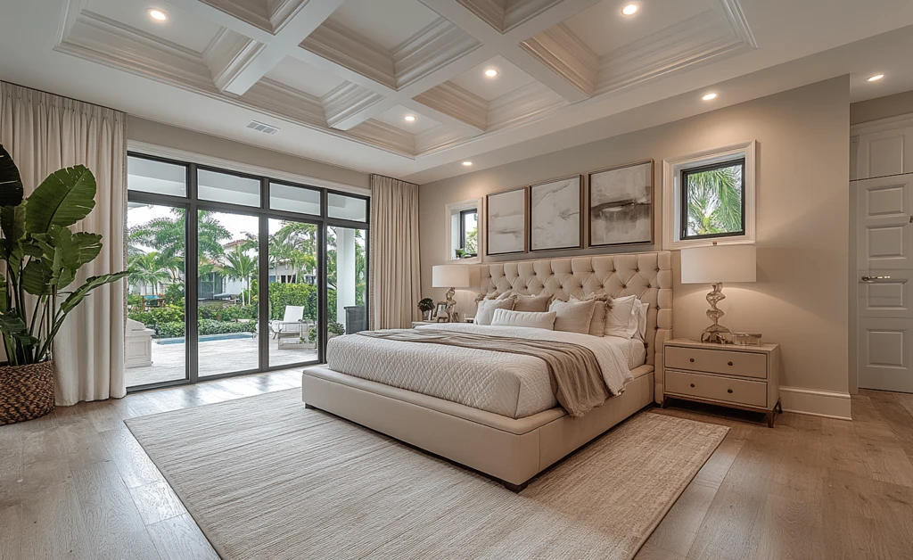 奶油色卧室空间