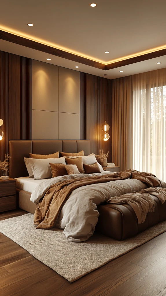 棕色内饰简约卧室