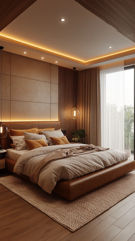 棕色内饰简约卧室