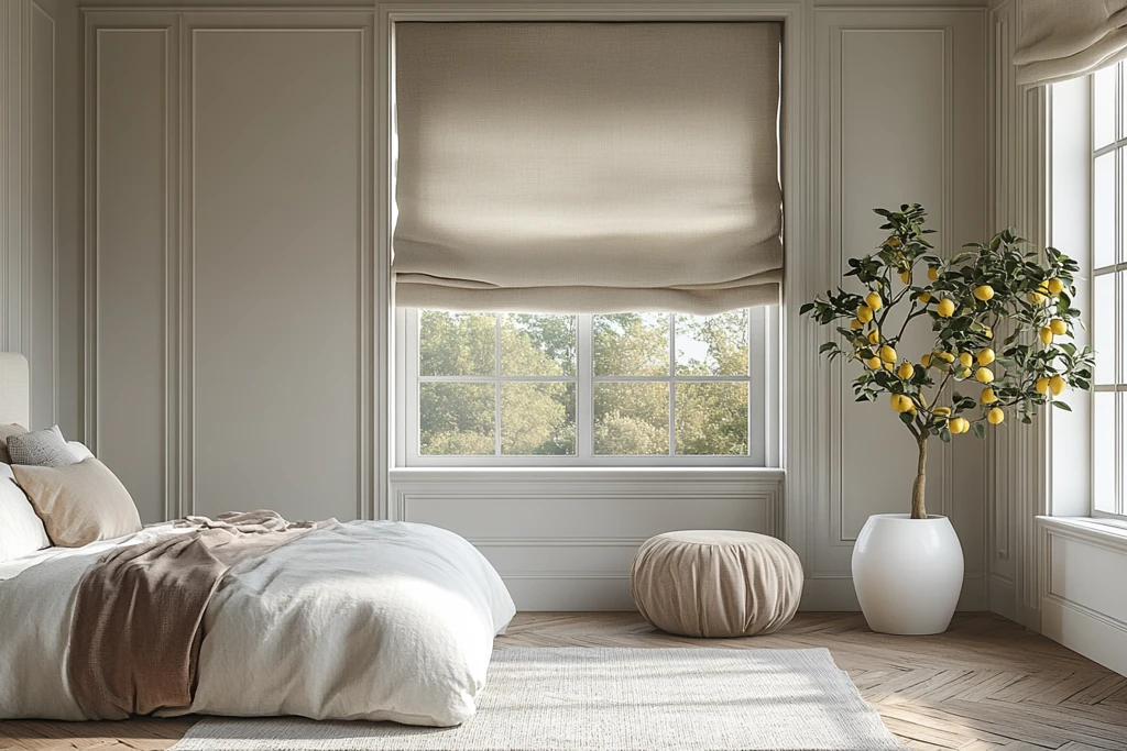 白色墙面木地板卧室