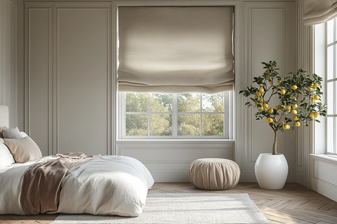 白色墙面木地板卧室