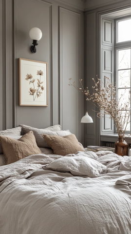 灰色床单卧室