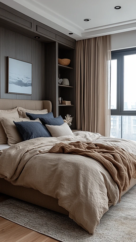 灰色床单卧室