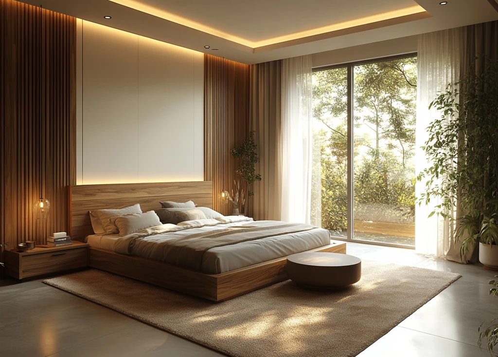 木质墙面卧室设计