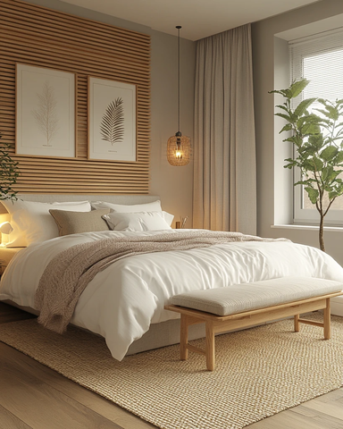 木质床头板卧室