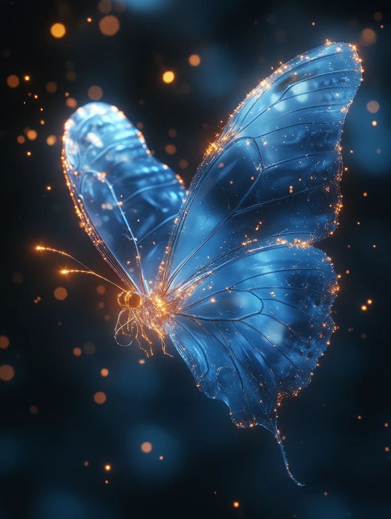 蓝色蝴蝶晶翼
