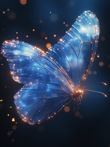 蓝色蝴蝶晶翼