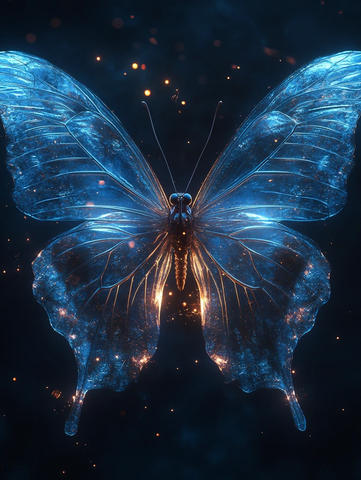 蓝色蝴蝶晶翼