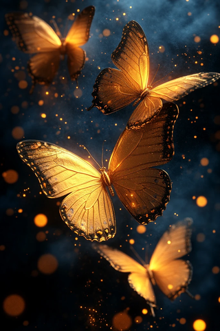 金色蝴蝶与三角