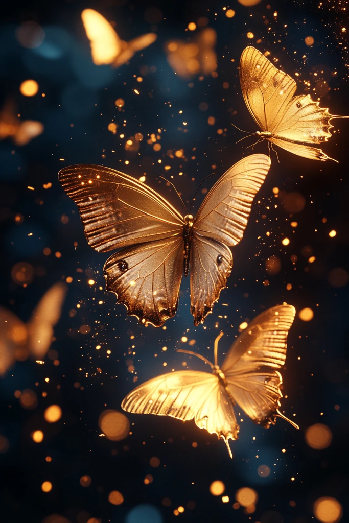 金色蝴蝶与三角