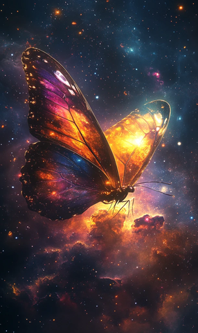 蝴蝶穿梭宇宙间