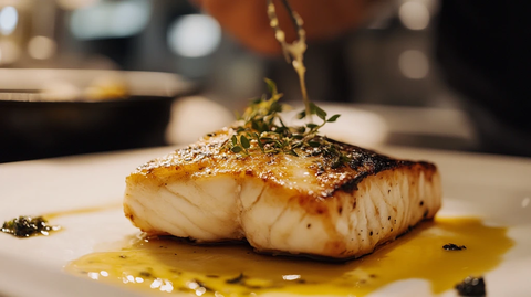 煎银鳕鱼配香橙