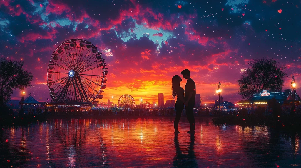 夕阳下的摩天轮之恋