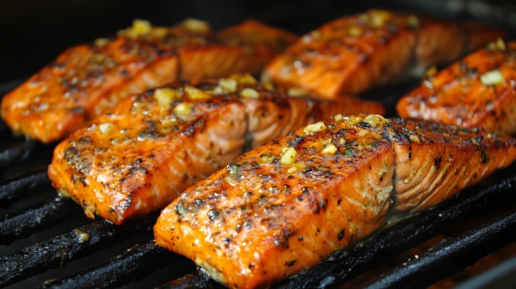 香煎三文鱼配柠檬