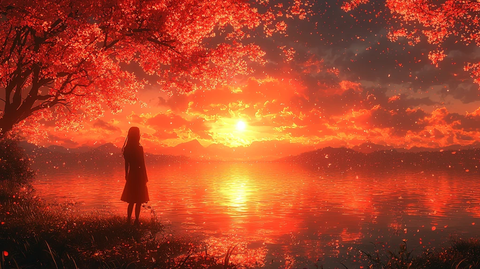 温暖红调卡通爱