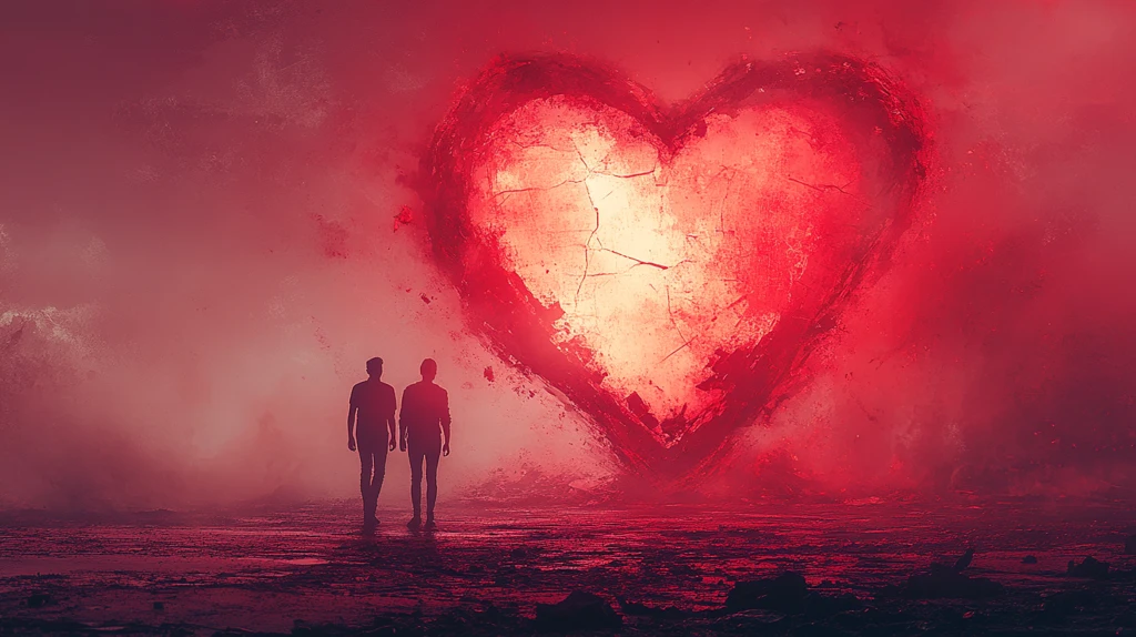 心碎镜中两身影