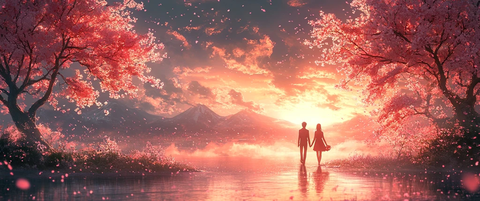 樱花树下牵手续缘