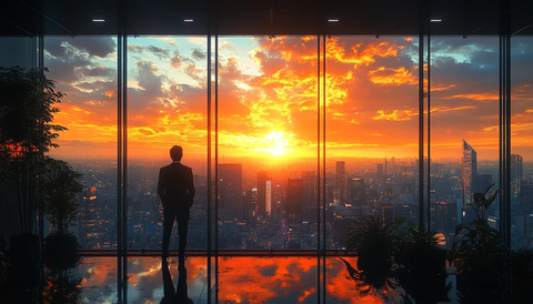 高层办公的成功人士