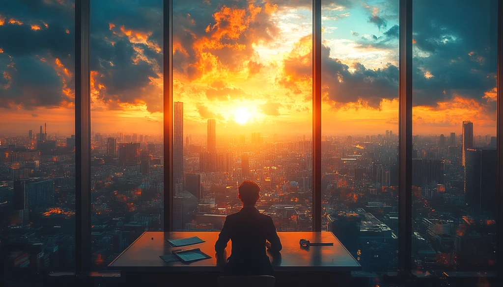 高层办公的成功人士