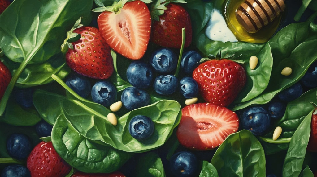 草莓蓝莓丰收场景