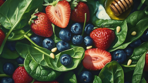 草莓蓝莓丰收场景