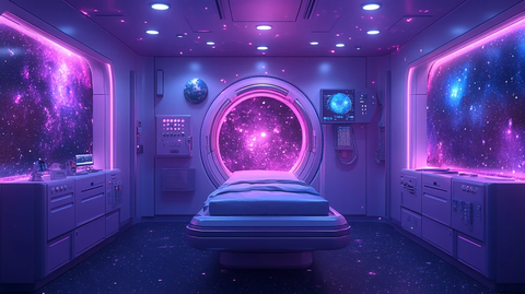 医疗扫描仪太空墙绘