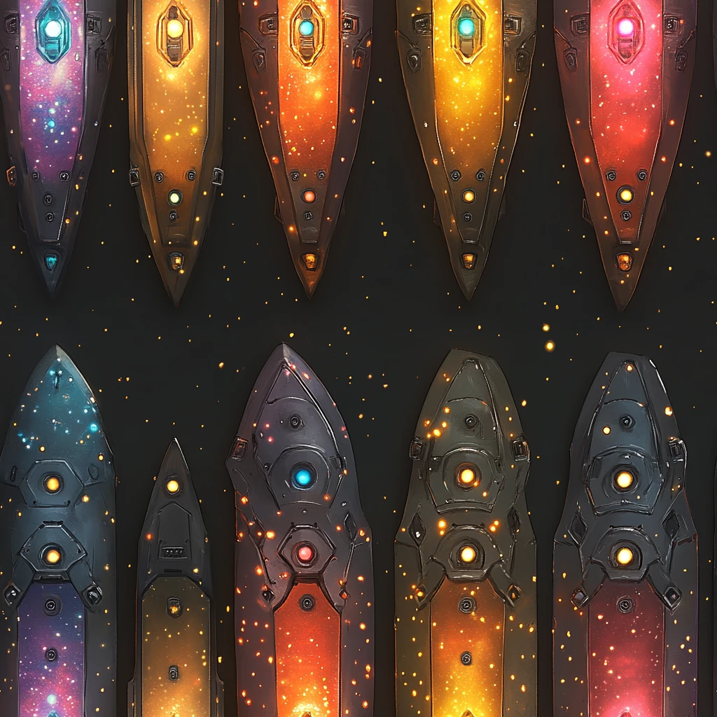 金属飞船外壳纹理