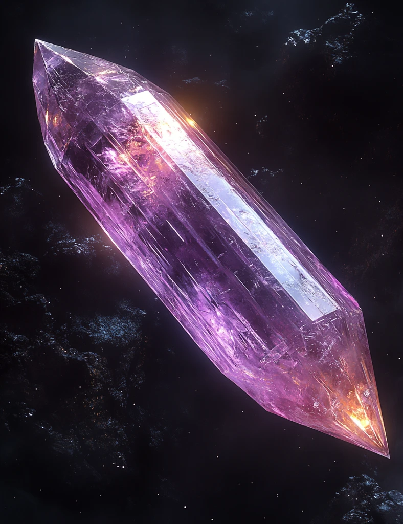 紫色白晶太空船