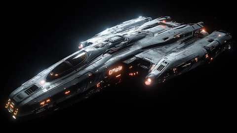 太空船正面特写