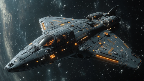 太空船正面特写