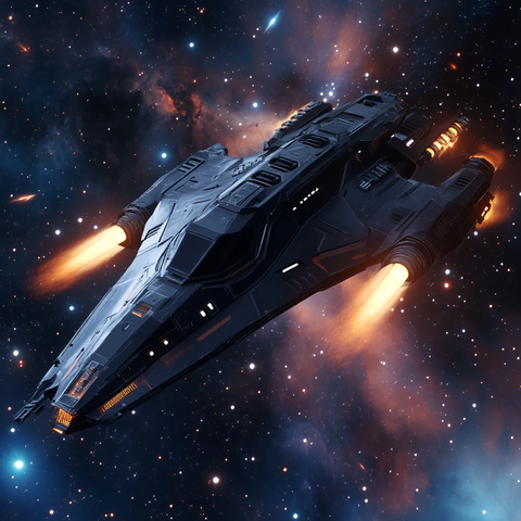 敌方太空船正面