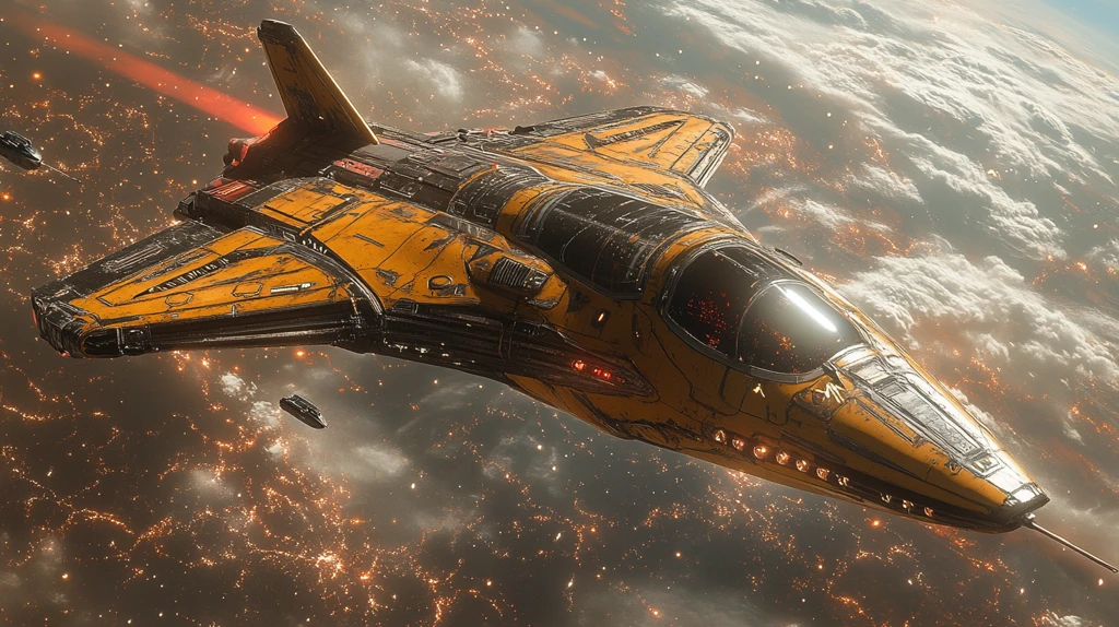 外星飞船降落星球